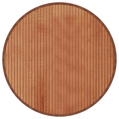 Vloerkleed rond 60 cm bamboe bruin