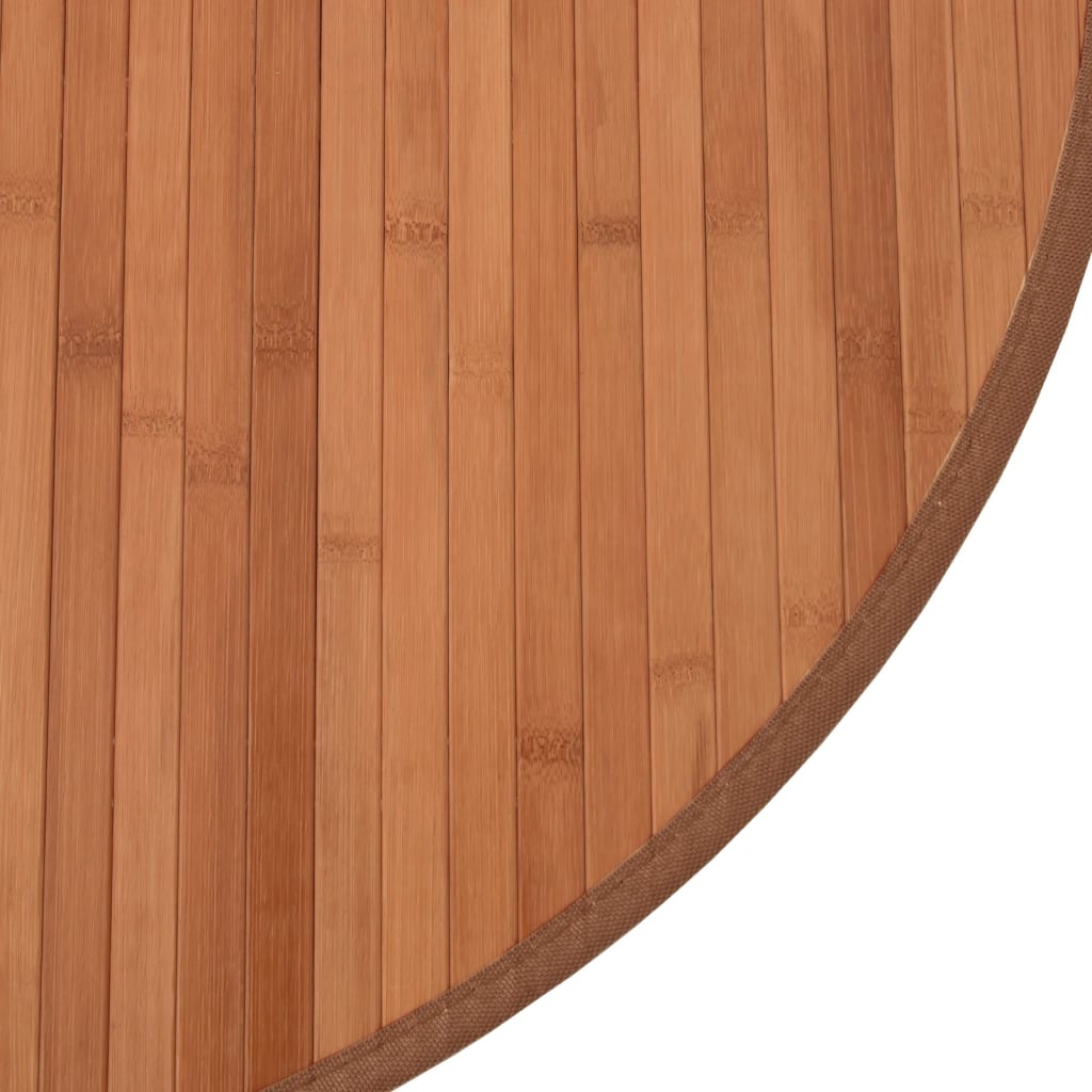 Vloerkleed rond 60 cm bamboe bruin