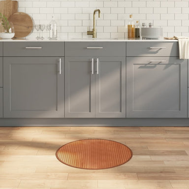 Vloerkleed rond 60 cm bamboe bruin