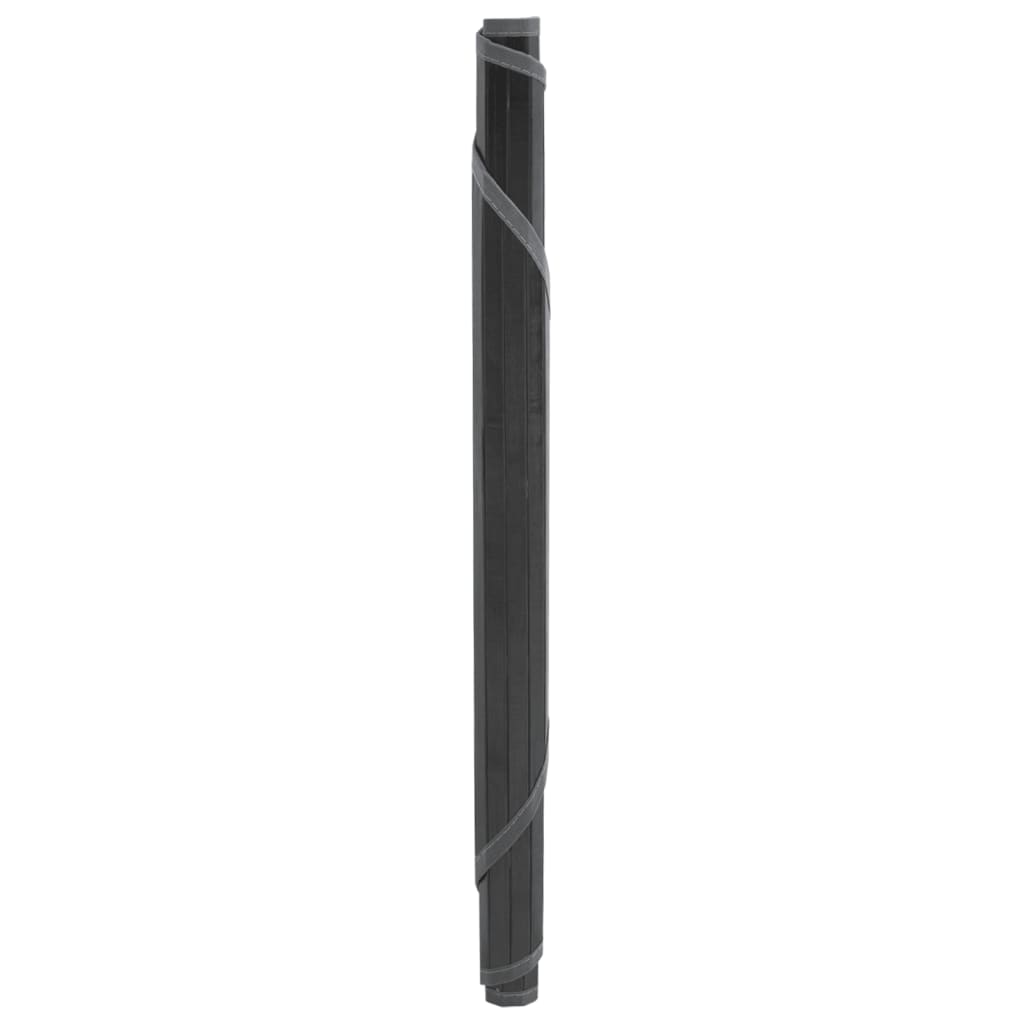 Vloerkleed rond 60 cm bamboe grijs