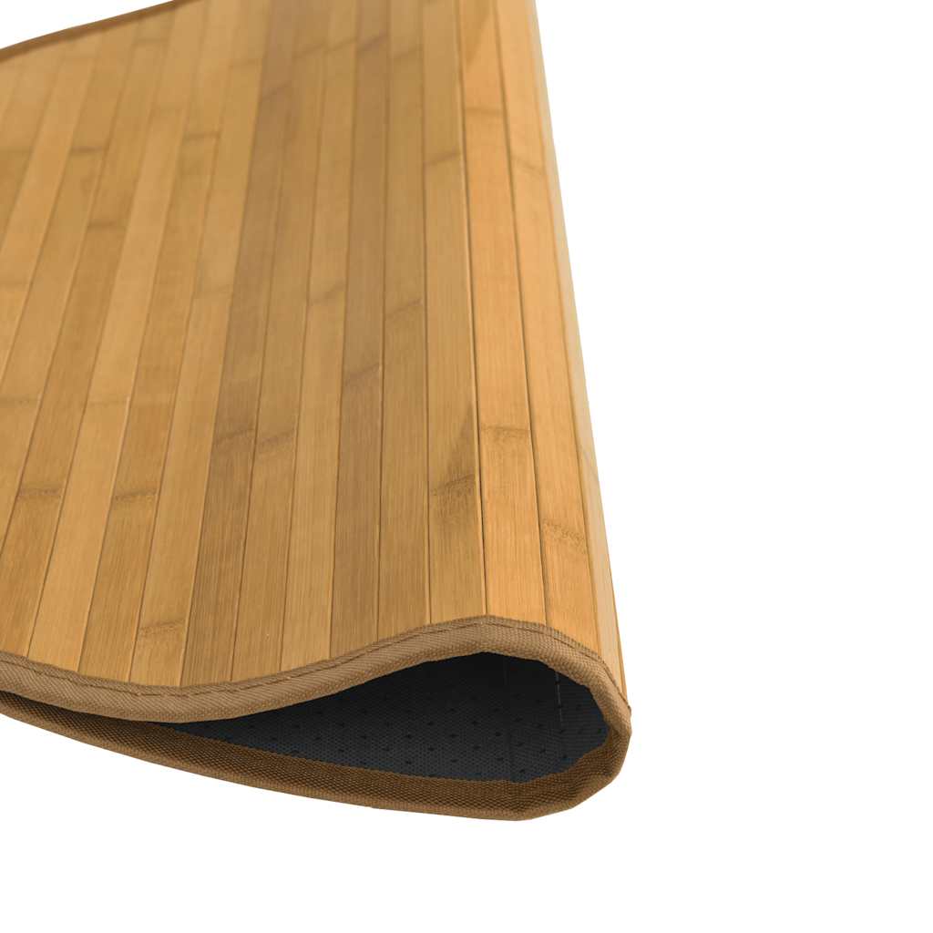 Vloerkleed rond 80 cm bamboe naturel
