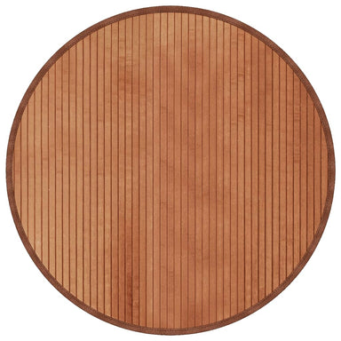 Vloerkleed rond 80 cm bamboe bruin