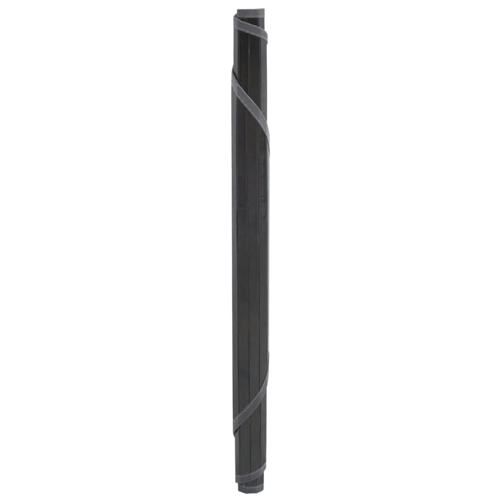 Vloerkleed rond 80 cm bamboe grijs