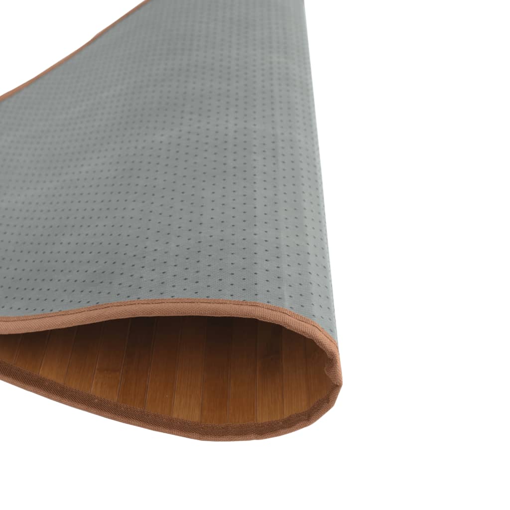 Vloerkleed rond 100 cm bamboe naturel
