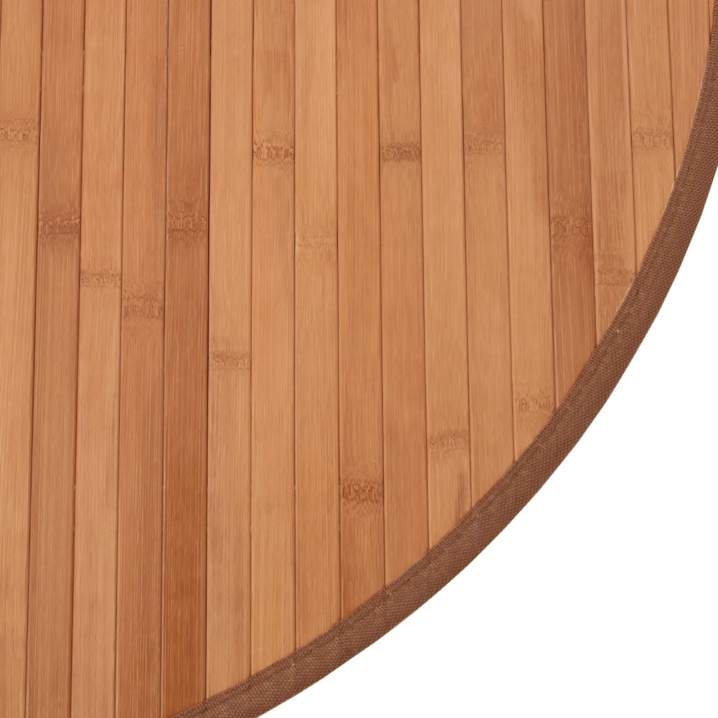 Vloerkleed rond 100 cm bamboe naturel