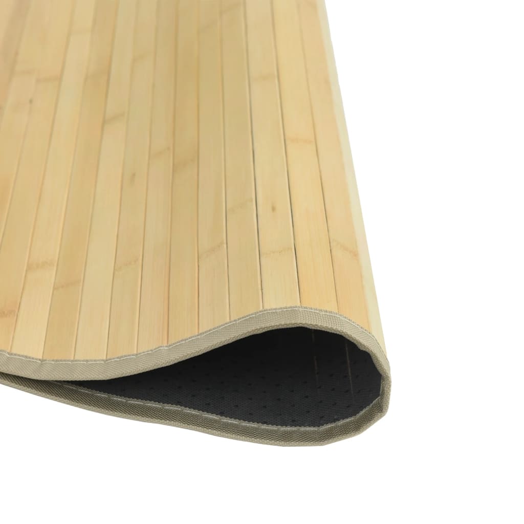 Vloerkleed rond 100 cm bamboe lichtnaturel