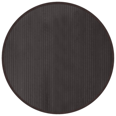 Vloerkleed rond 100 cm bamboe donkerbruin
