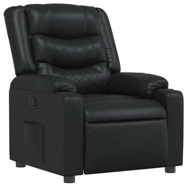 Fauteuil verstelbaar kunstleer zwart