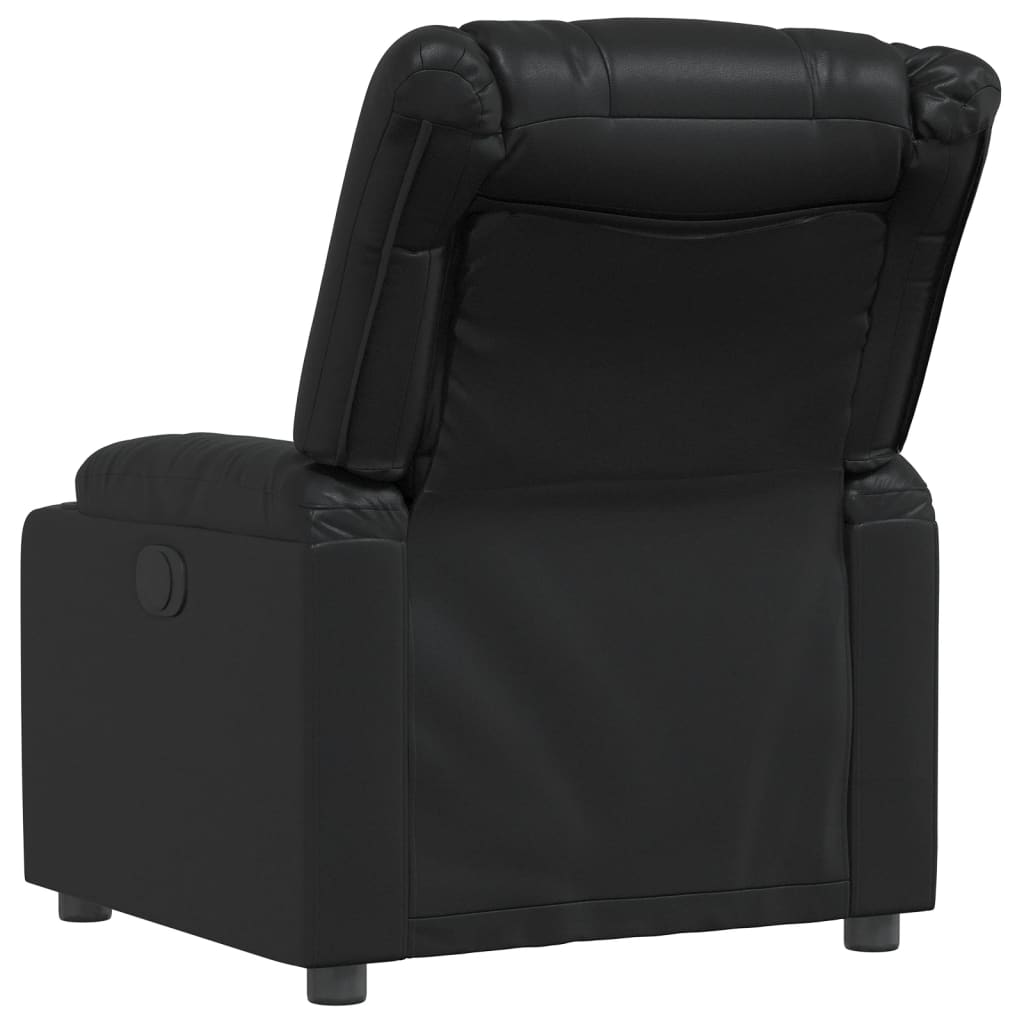 Fauteuil verstelbaar kunstleer zwart
