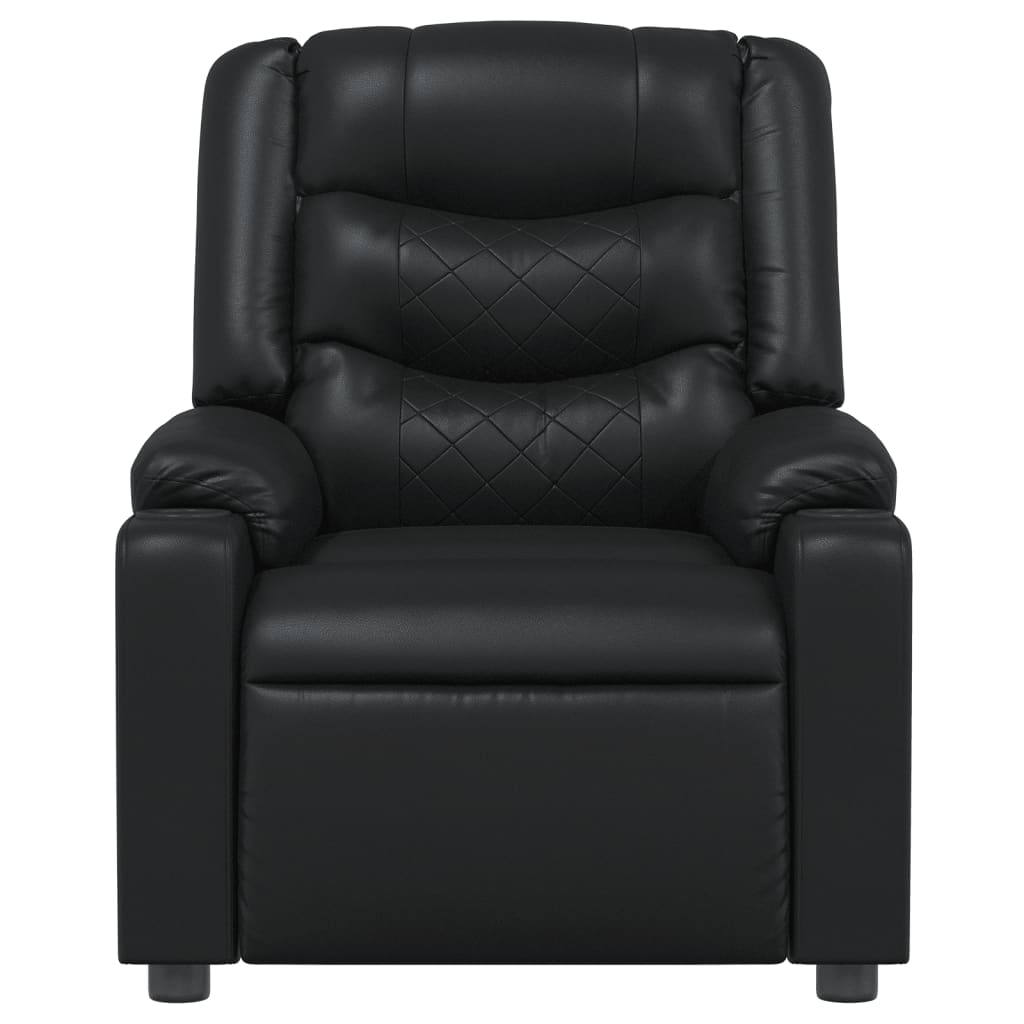 Fauteuil verstelbaar kunstleer zwart