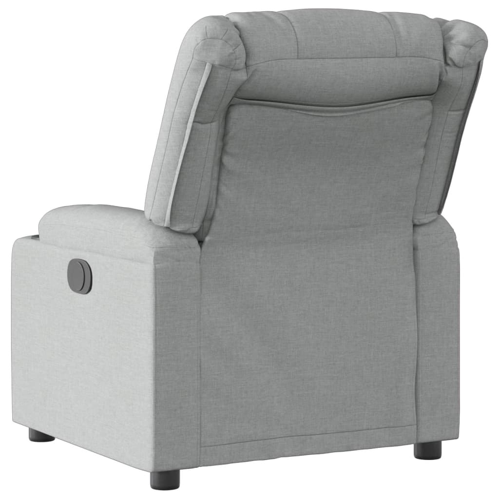 Fauteuil verstelbaar stof lichtgrijs