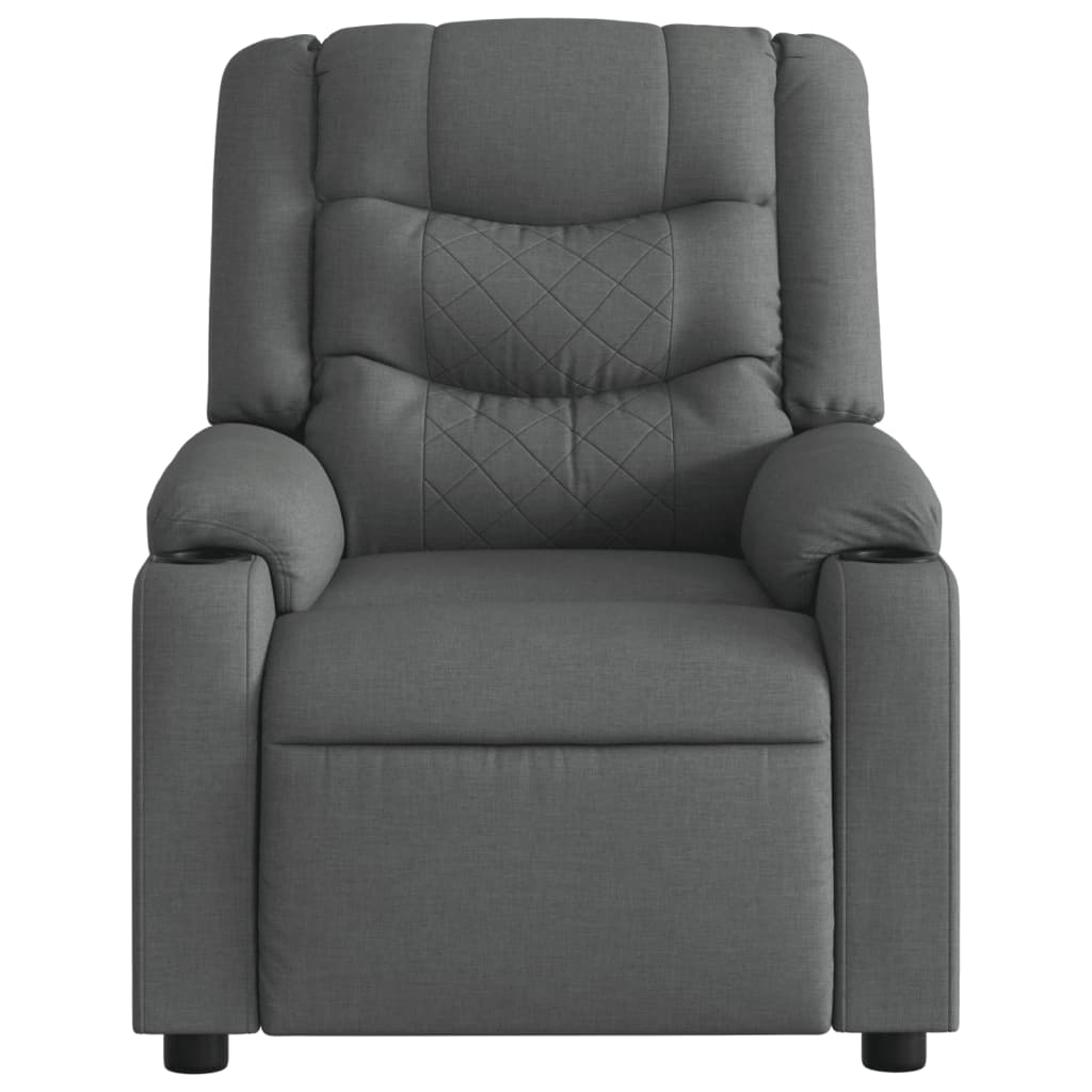Fauteuil verstelbaar stof donkergrijs