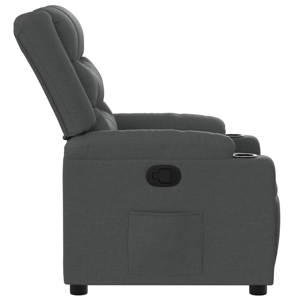 Fauteuil verstelbaar stof donkergrijs