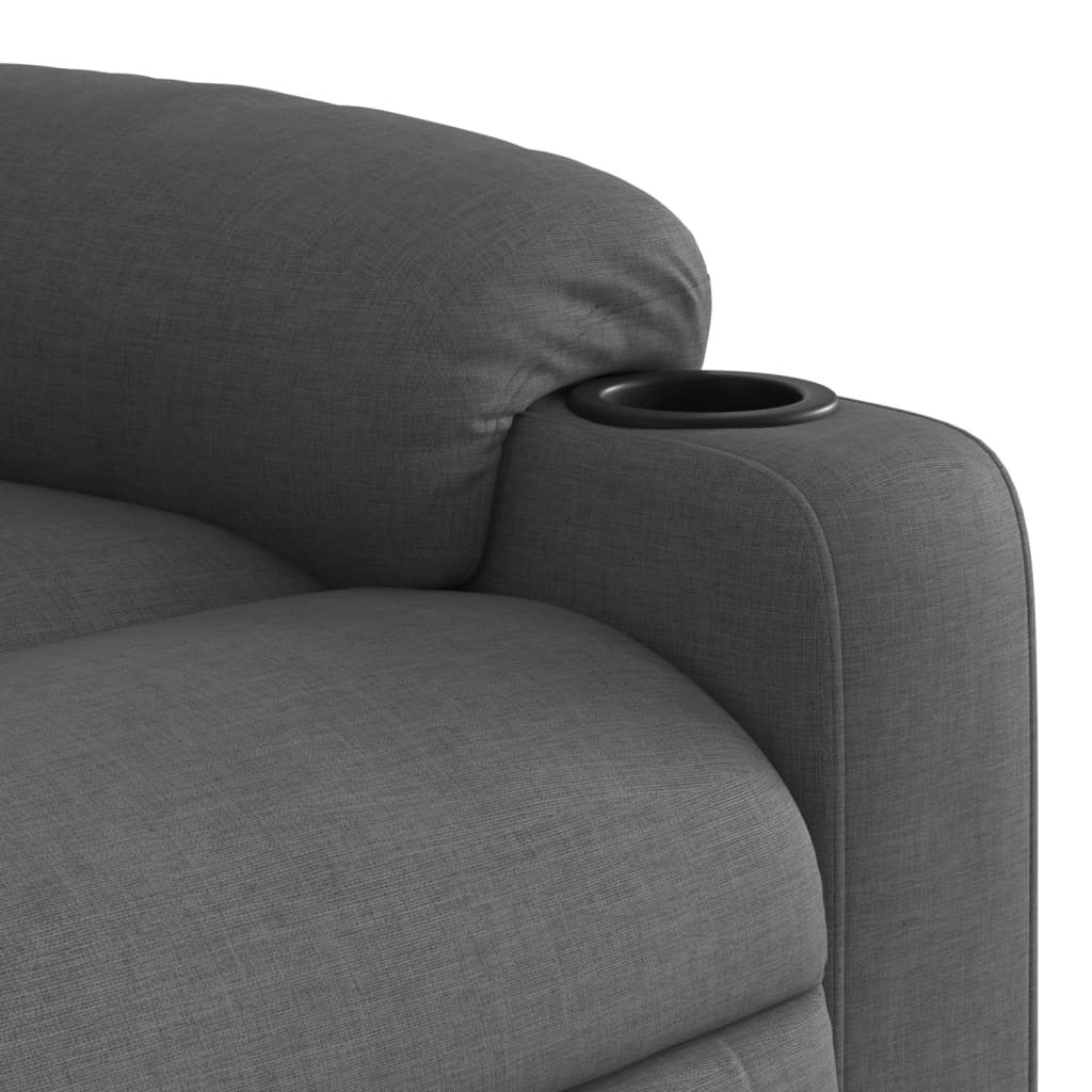 Fauteuil verstelbaar stof donkergrijs