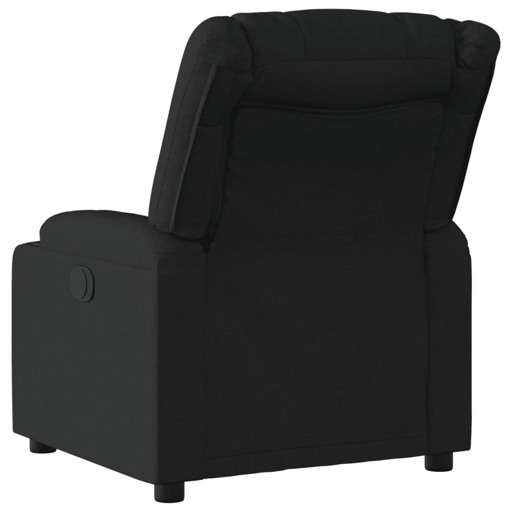 Fauteuil verstelbaar stof zwart