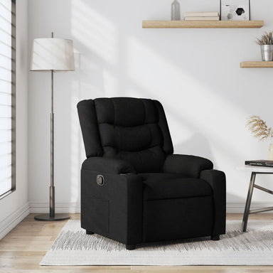 Fauteuil verstelbaar stof zwart