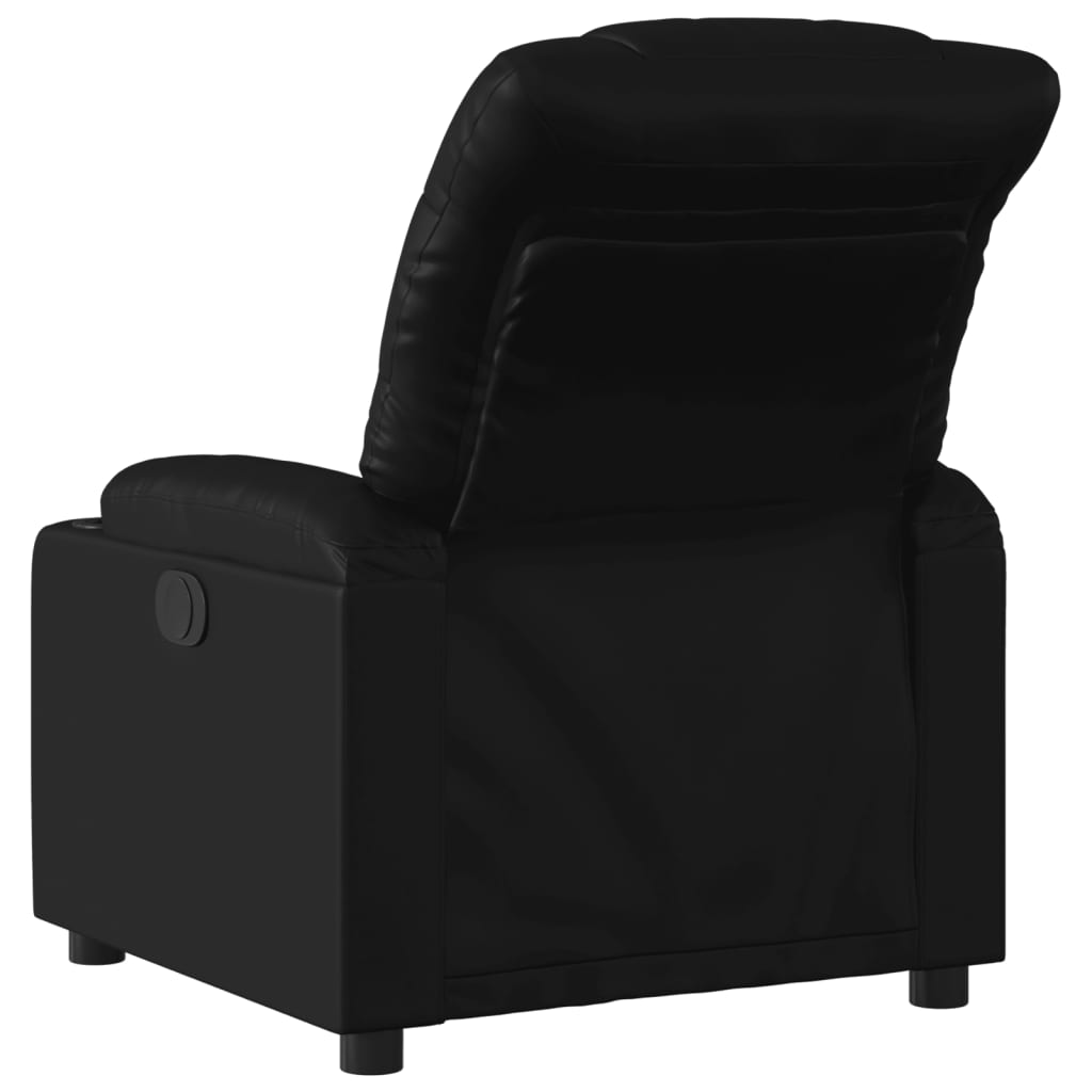 Fauteuil verstelbaar kunstleer zwart