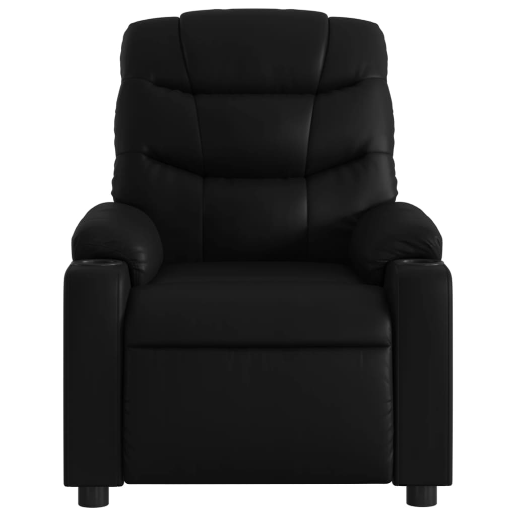 Fauteuil verstelbaar kunstleer zwart