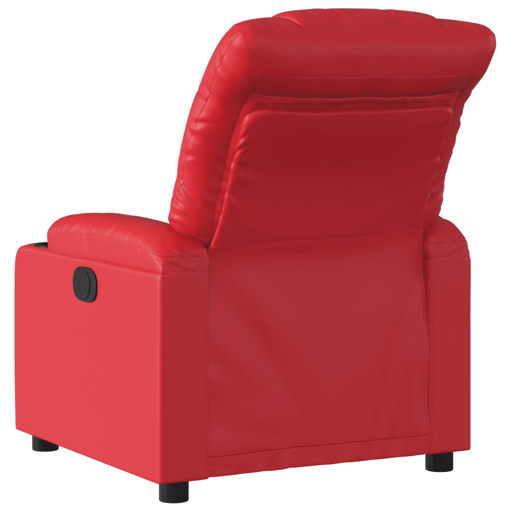 Fauteuil verstelbaar kunstleer rood