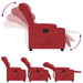 Fauteuil verstelbaar kunstleer rood