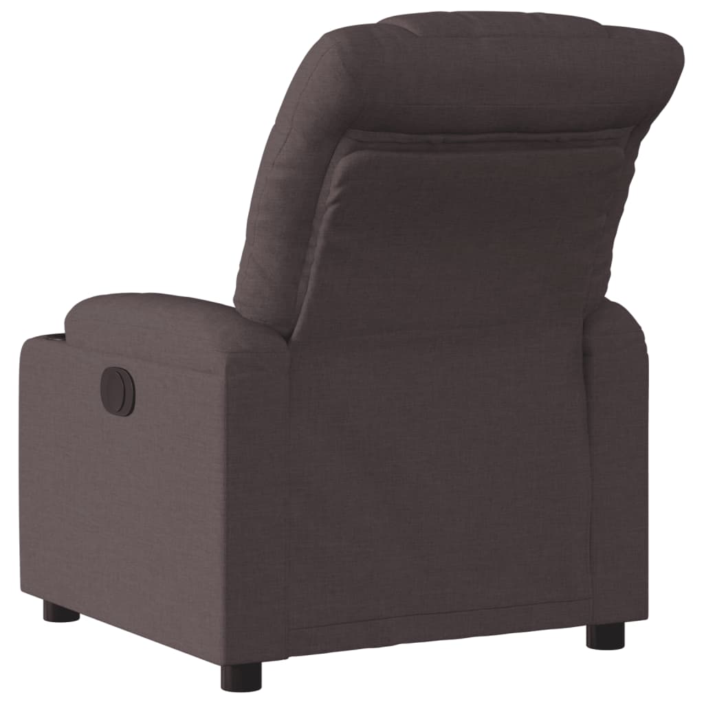 Fauteuil verstelbaar stof donkerbruin