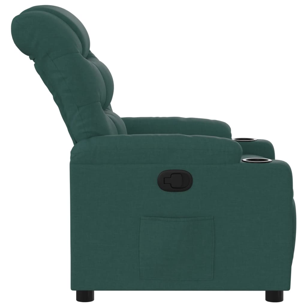 Fauteuil verstelbaar stof donkergroen