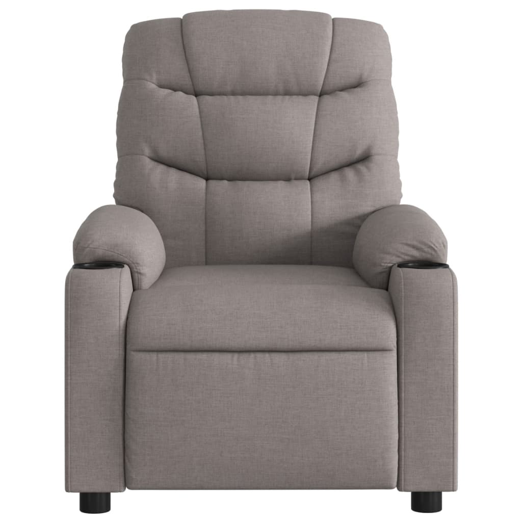 Fauteuil verstelbaar stof taupe