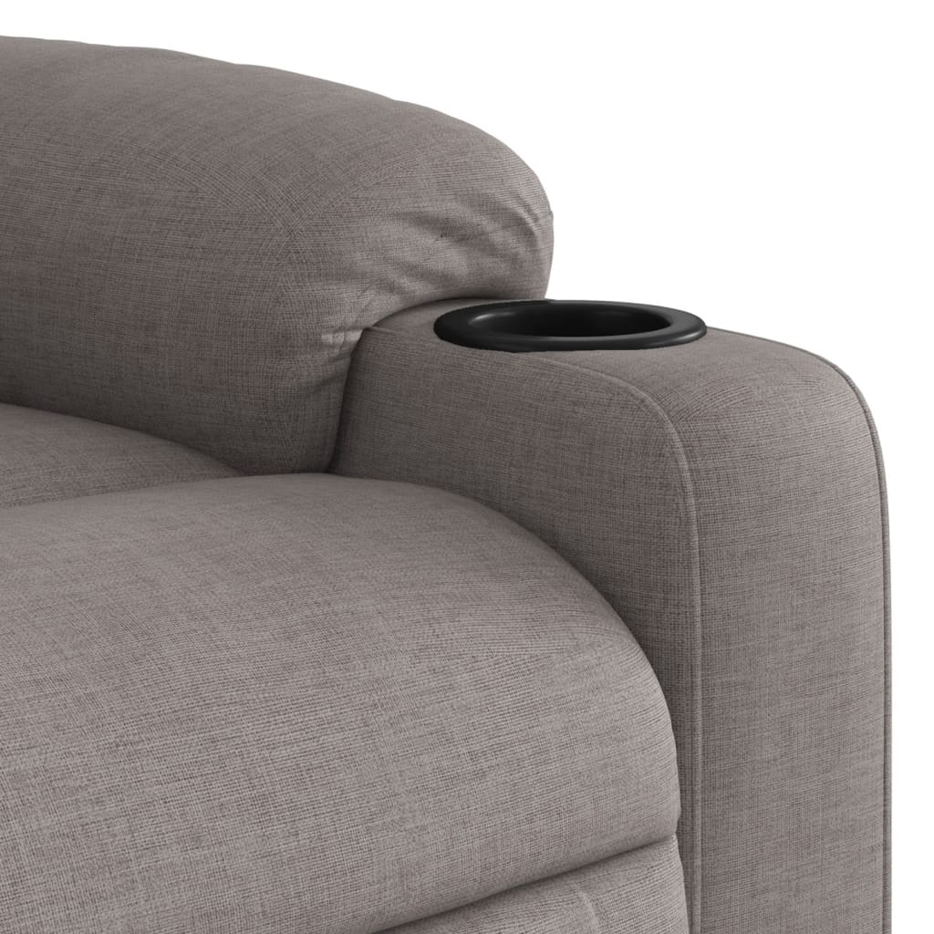 Fauteuil verstelbaar stof taupe