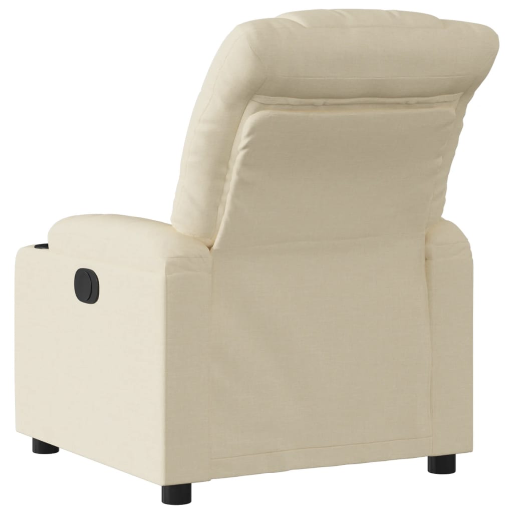 Fauteuil verstelbaar stof crèmekleurig