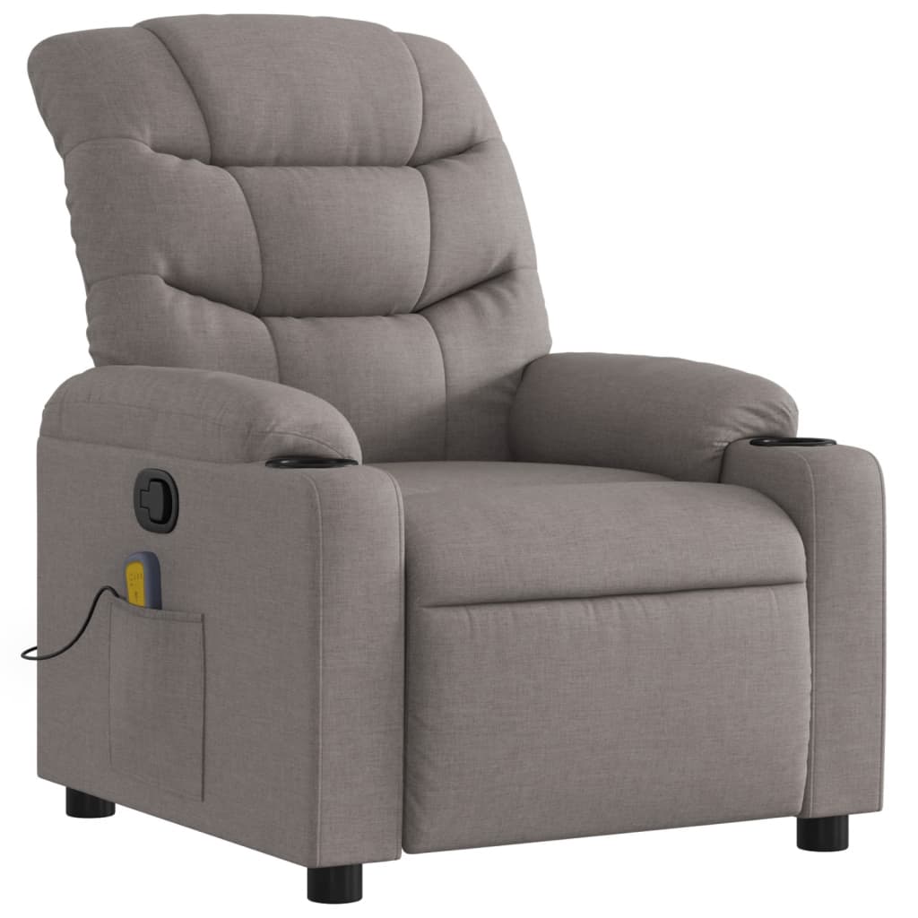Massagestoel verstelbaar stof taupe