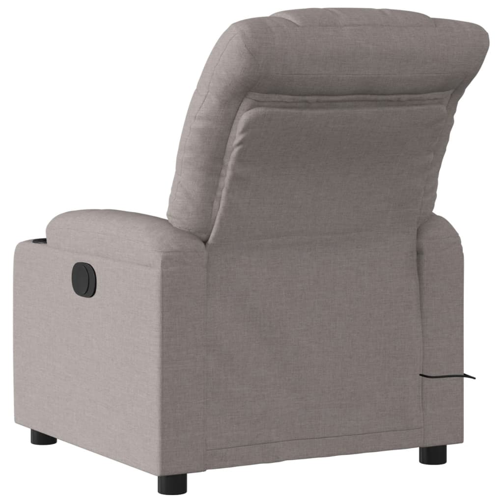 Massagestoel verstelbaar stof taupe