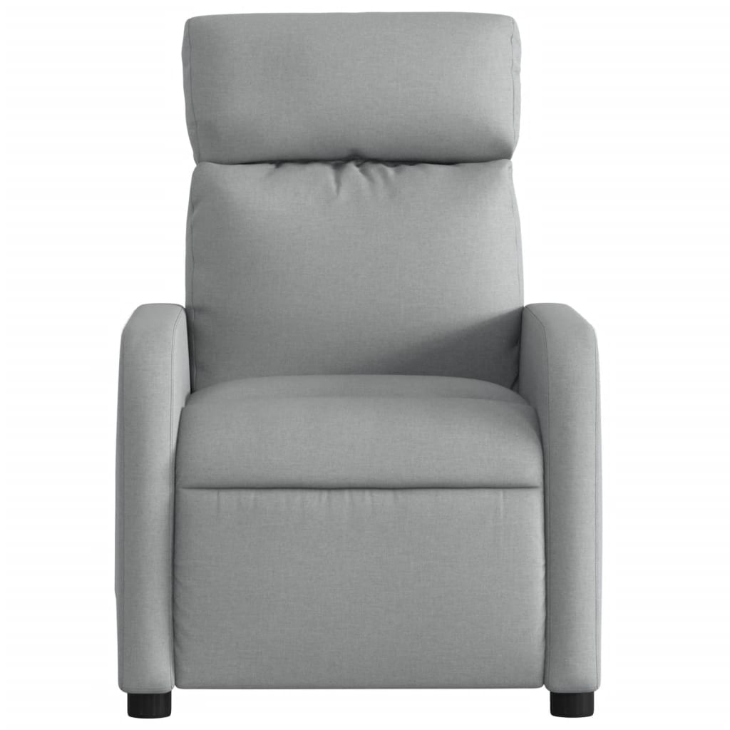 Fauteuil verstelbaar stof lichtgrijs