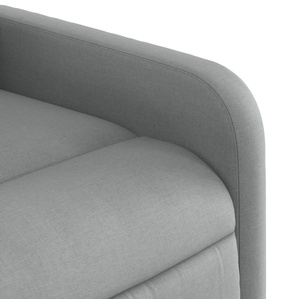 Fauteuil verstelbaar stof lichtgrijs
