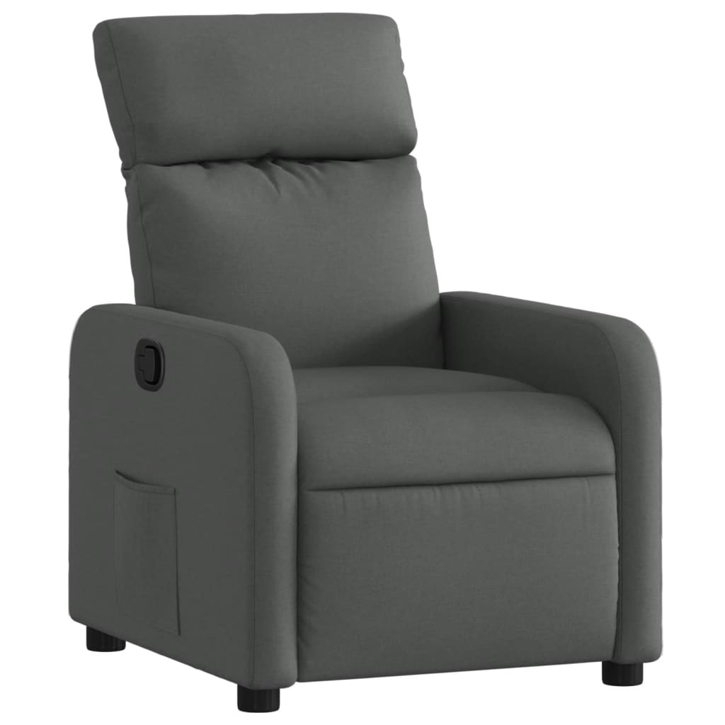 Fauteuil verstelbaar stof donkergrijs