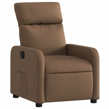 Fauteuil verstelbaar stof bruin