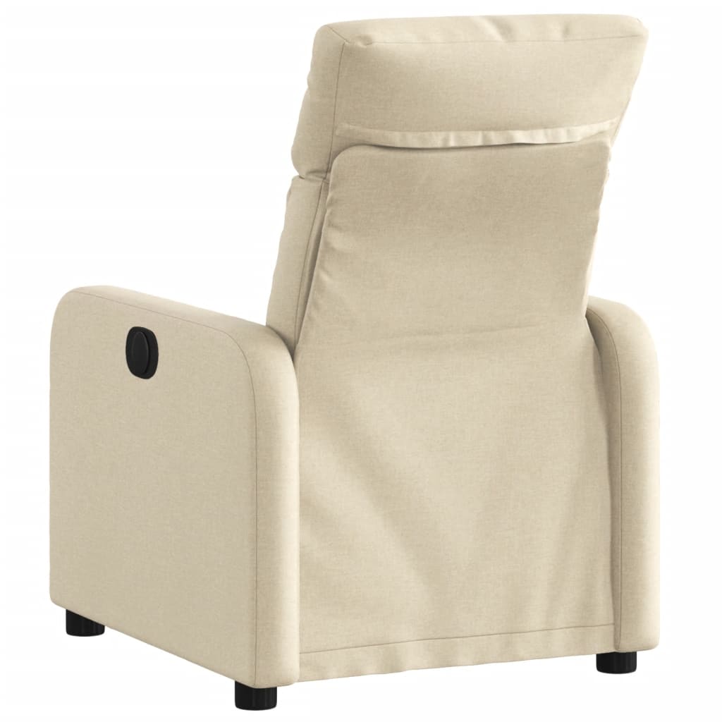 Fauteuil verstelbaar stof crèmekleurig