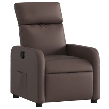 Fauteuil verstelbaar kunstleer bruin