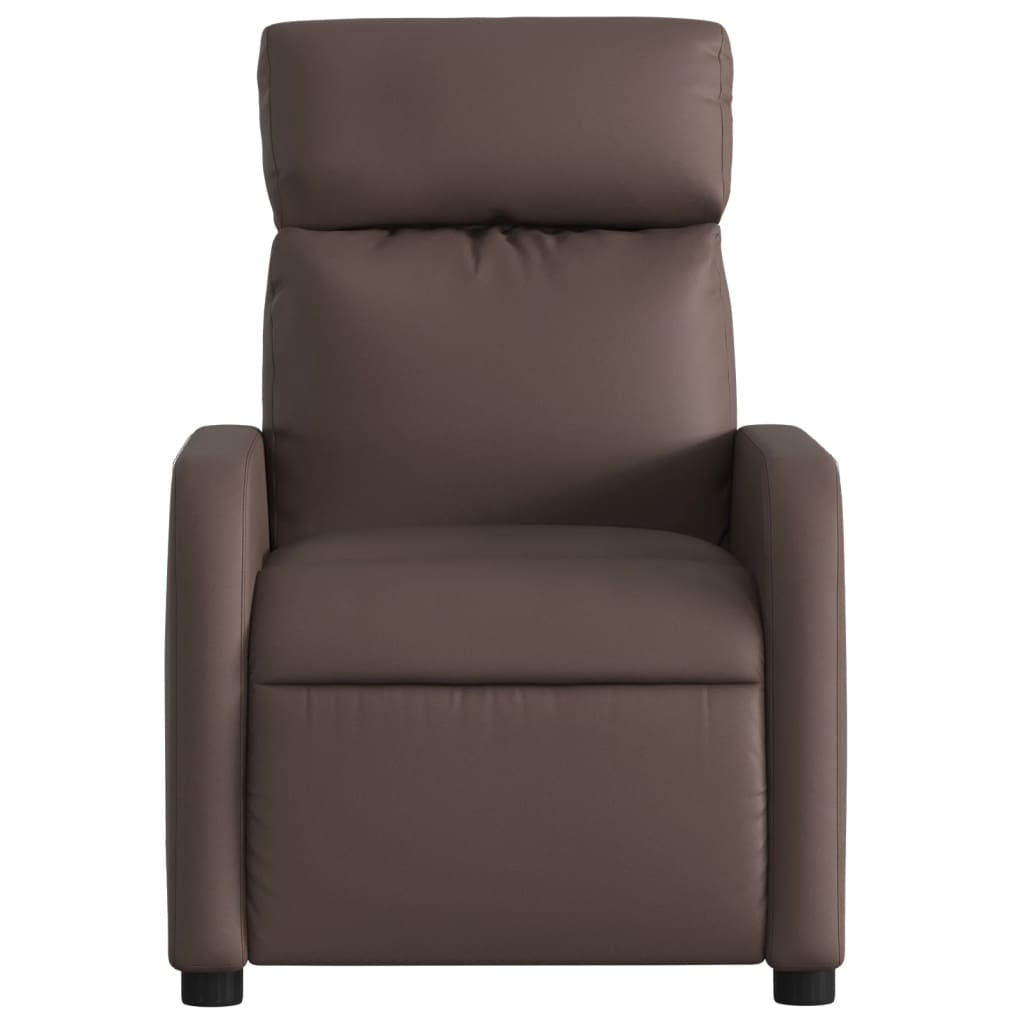 Fauteuil verstelbaar kunstleer bruin
