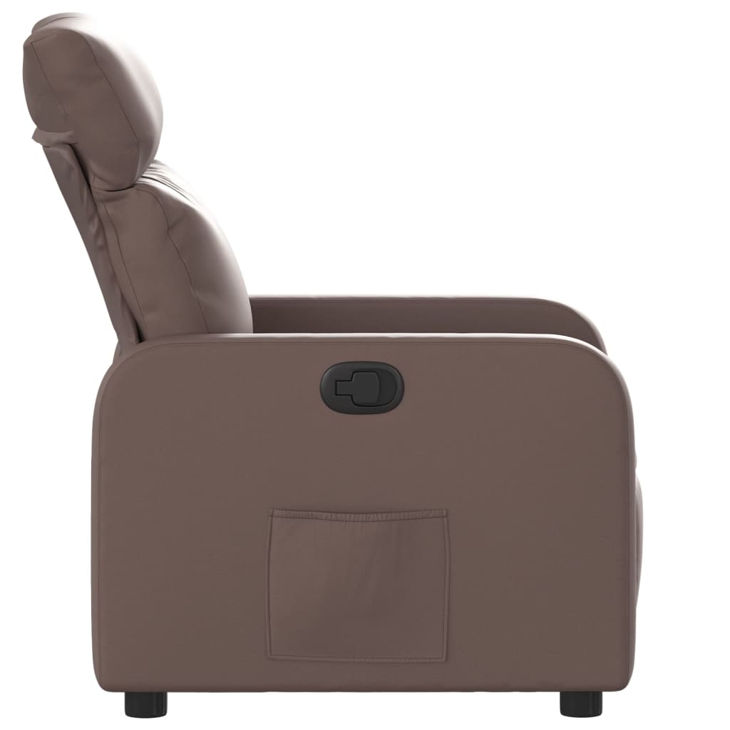 Fauteuil verstelbaar kunstleer bruin