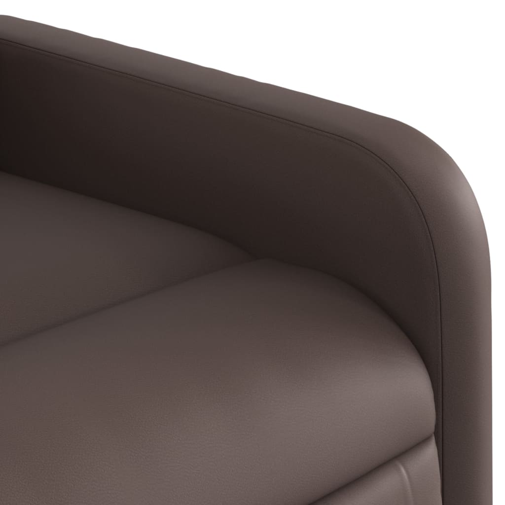 Fauteuil verstelbaar kunstleer bruin