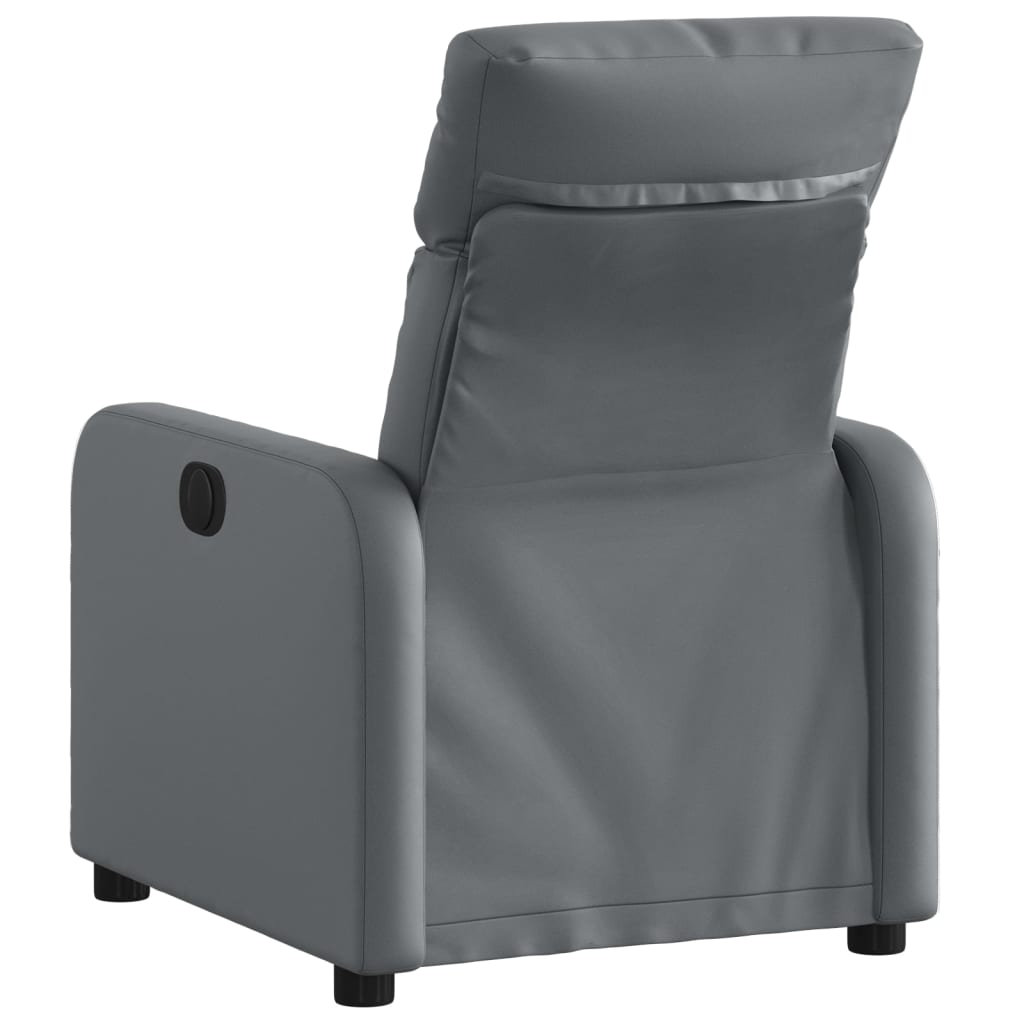 Fauteuil verstelbaar kunstleer grijs