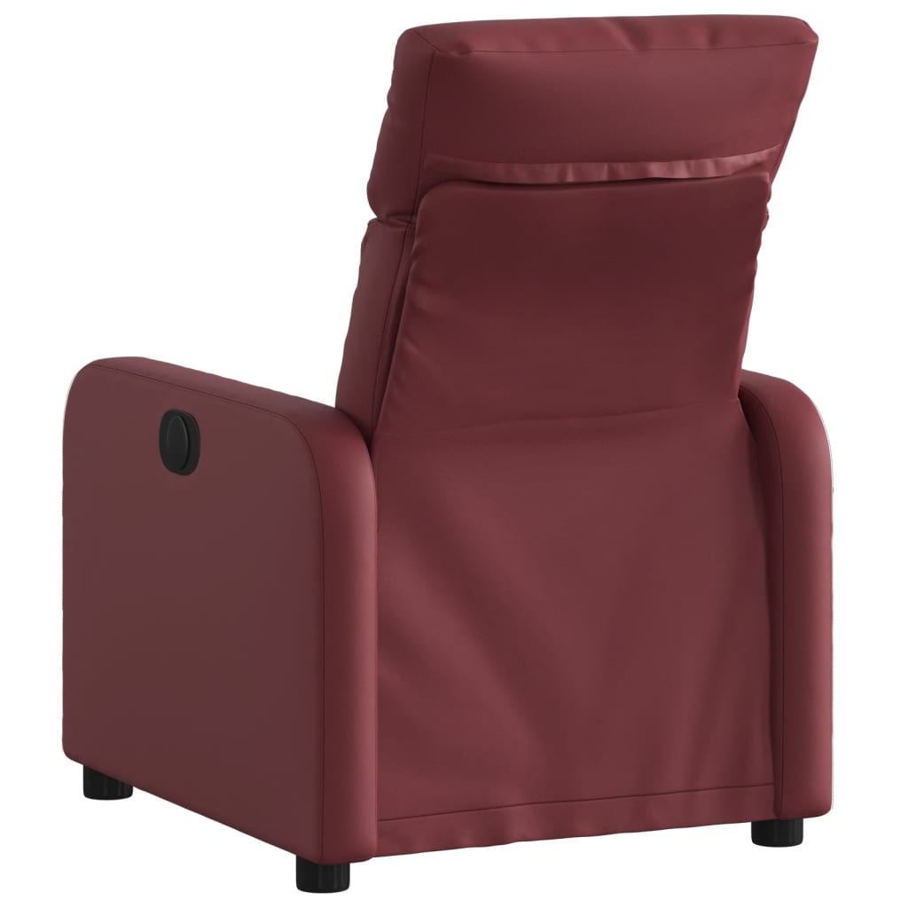 Fauteuil verstelbaar kunstleer wijnrood