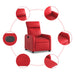 Fauteuil verstelbaar kunstleer rood