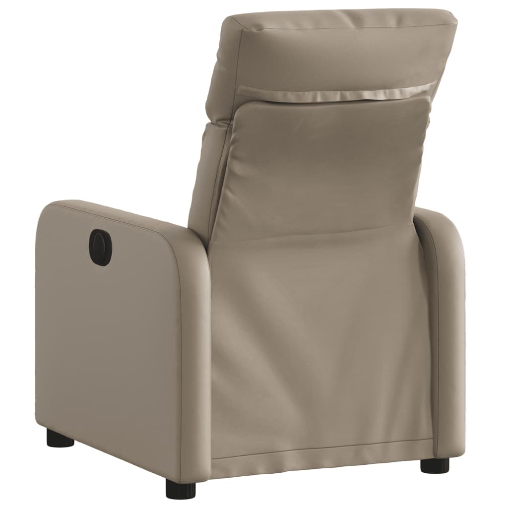 Fauteuil verstelbaar kunstleer cappuccinokleurig