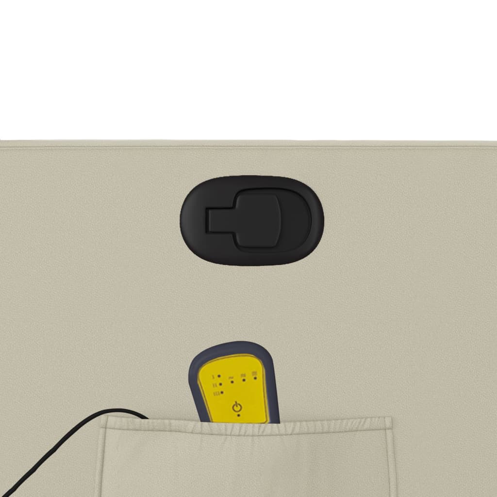 Massagestoel verstelbaar kunstleer crème