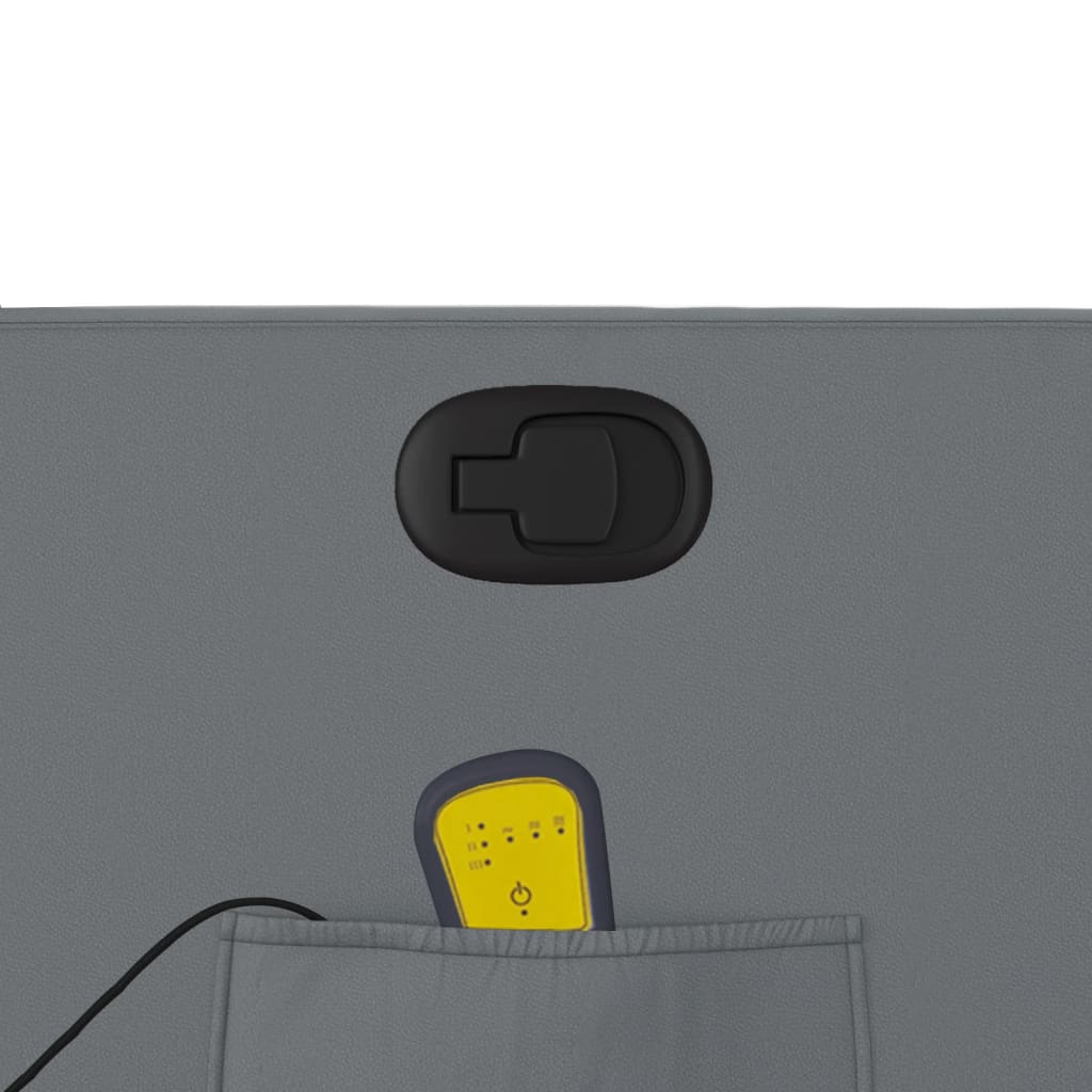 Massagestoel verstelbaar kunstleer grijs