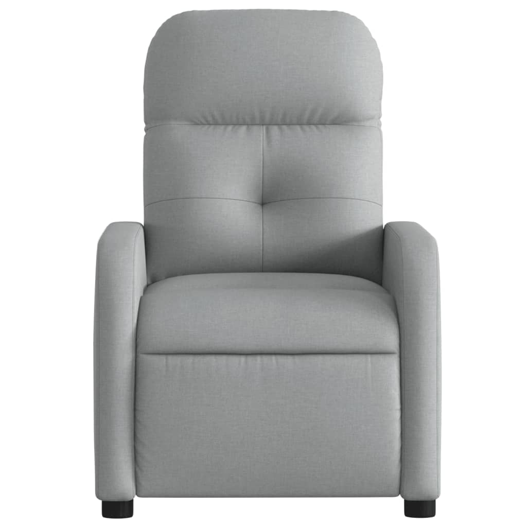 Fauteuil verstelbaar stof lichtgrijs