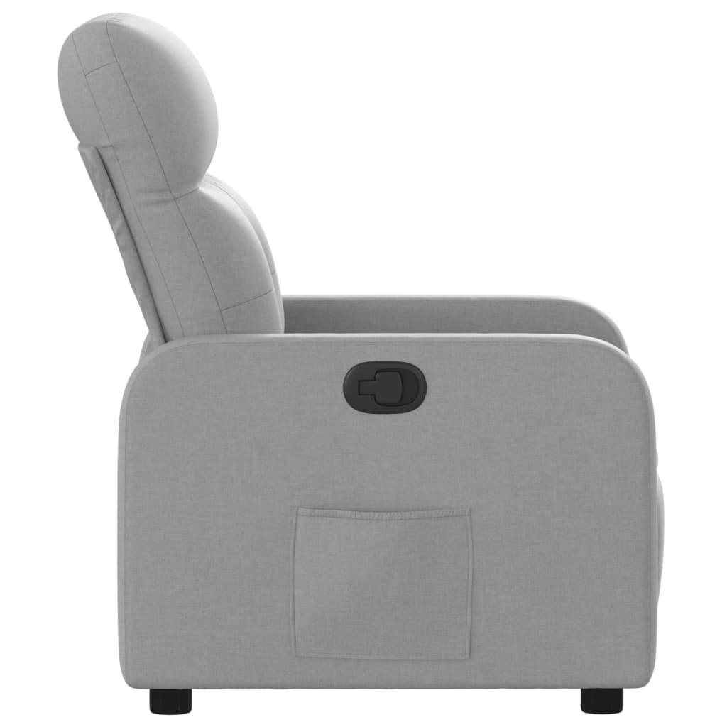 Fauteuil verstelbaar stof lichtgrijs