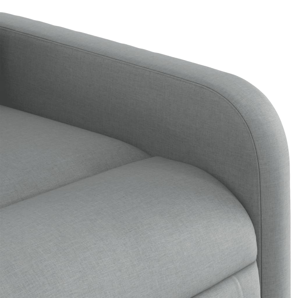 Fauteuil verstelbaar stof lichtgrijs