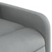 Fauteuil verstelbaar stof lichtgrijs
